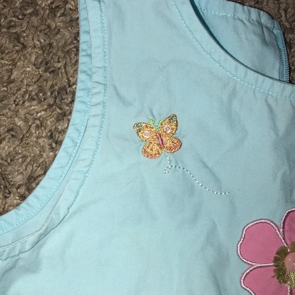 Gymboree Teal/Light Blue Flower Dress